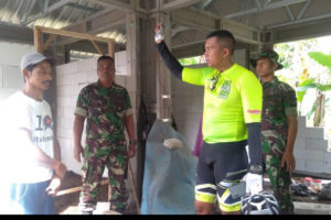 Bersepeda Dandim Loteng Tinjau dan Cek Progress rehab Rekon RTG