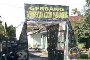 Putus Penyebaran Covid-19, Kodim Loteng Gunakan Penyemprot Disinfektan System Sinar Laser
