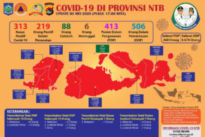 7 Kasus Sembuh 1 Kasus Positif Total NTB Positif Covid-19 313