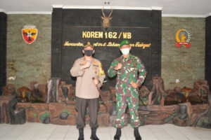 Danrem 162/WB Sambut Hangat Silaturrahim Pejabat Kapolda NTB Yang Baru