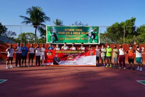 Meriahkan Hut Bhayangkara Ke – 74 Polda NTB Dan Korem 162/WB Gelar Officer Tenis Lapangan