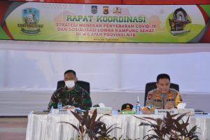 Kapolda NTB Gelar Rapat Koordinasi Terpadu Dalam Upaya Bersama Percepatan Penanganan Penyebaran Covid -19