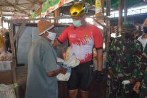 Sikapi Perkembangan Covid-19 Kota Mataram, Danrem 162/WB Pantau Protokol Covid-19 Di Pasar Pagutan