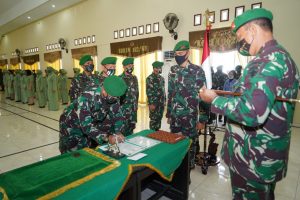Serah Terima Pejabat Kasrem dan Kasi Kasrem 162/WB Berlangsung Khidmat