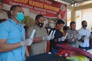 Door…!!! Satu Diantara Empat Sindikat Pengedar Sabu Antar Provinsi Dibekuk Ditresnarkoba Polda NTB