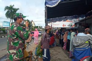 Kodim 1620/Loteng Masifkan Kampanye 3M, 3T dan Program Vaksinasi di seluruh wilayah Binaaan