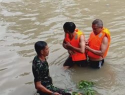 Korban Tenggelam Di Sungai Lengi Ditemukan MD, Koramil Pratim Bantu Mulai Dari Pencarian Hingga Evakuasi