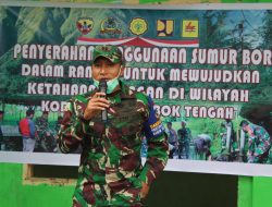 Kodim 1620/Loteng Beri Bantuan Sumur Bor Antisipasi kekeringan Saat Musim Kemarau Di Kopang