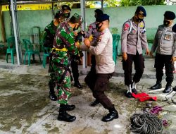 Sinergi TNI-POLRI Gelar Silaturahmi Dan latihan Tehnis Penanggulangan Bencana Bersama