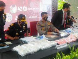 Bareskrim dan Bea Cukai Gagalkan Peredaran 42,3 Kg Sabu dan 85 Ribu Ekstasi