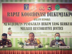 Ujudkan Penegakan Hukum Yang Berkeadilan, Polres Sumbawa Barat Gelar Rakor Dilkumjakpol
