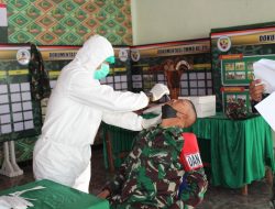 Jelang TMMD Ke-111 Ratusan Personel Jalani Rapid Test Antigen Di Makodim Loteng