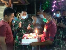 HUT Bhayangkara Ke-75, Dandim 1620/Loteng Beri Kejutan Kepada Kapolres Loteng