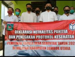 Deklarasikan Pilkades Damai Di Lombok Utara Diselenggarakan Panitia