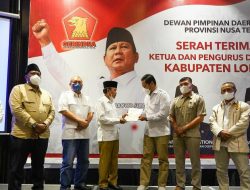 DPD Gerindra NTB Serahkan SK Ketua DPC Lombok Utara