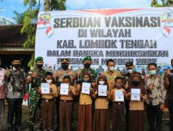 Kodim Loteng Gelar Serbuan Vaksinasi Untuk Mendukung Ajang Balap MotoGP 2022