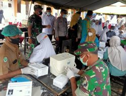 Gelar Serbuan Vaksinasi Anak Dandim Loteng, Tekankan Tujuh Printah Harian Kasad