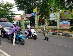 Koramil Jajaran Kodim Loteng Antisipasi Puncak Arus Balik Pasca Lebaran