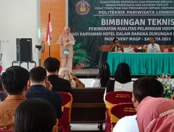 Sukseskan Kejuaraan MXGP Semota, Poltekpar Lombok Gelar Bimtek Pelayanan Hospitaliti