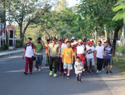 TAC, Dandim Dan Kapolres Loteng Jalan Sehat Sisir Kota Praya