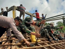 Rangkaian HUT TNI ke-77, TNI-POLRI Dan Masyarakat Baksos Renovasi Rumah Ibadah