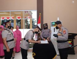 Serah Terima Jabatan Kasat Intelkam dan Kapolsek Praya Timur di Pimpin Kapolres Lombok Tengah