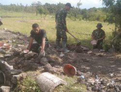 Pemasangan Underdrain di Tujuh Titik Program TMMD 117 Desa Labulie Selesai