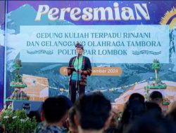 Gedung Kuliah Terpadu dan GOR Tambora Poltekpar Lombok Diresmikan Menteri Sandiaga Uno